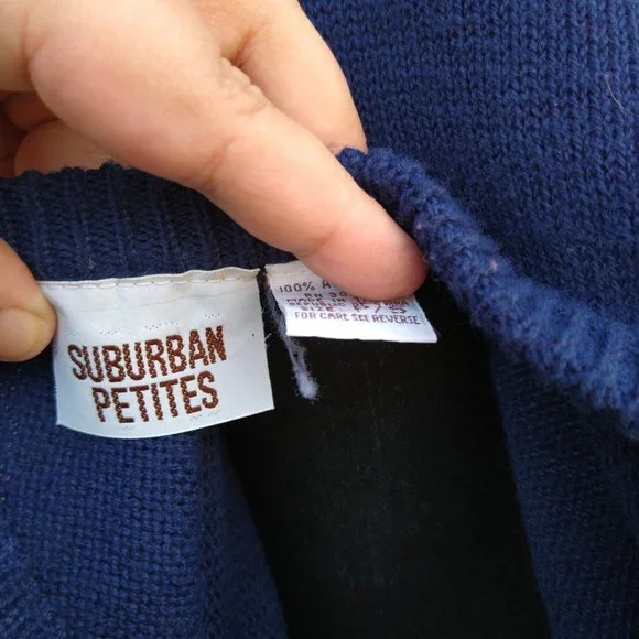 Vintage Womens Sweater Suburban Petites Petite Small Floral 1990's Acrylic VGUC - Picture 6 of 7